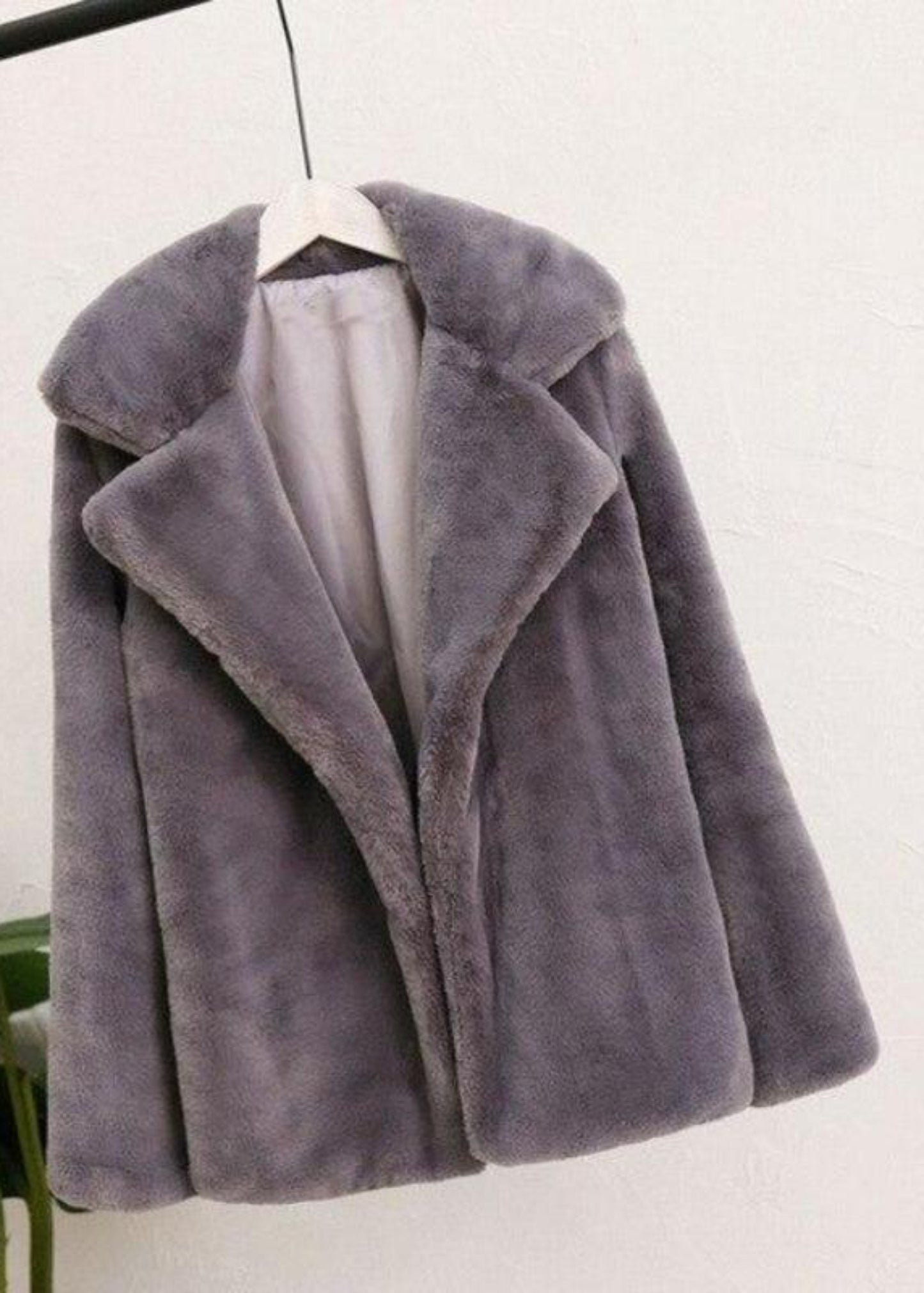 Faux Fur Thick Long Sleeve Coat - Easy Pickins Store