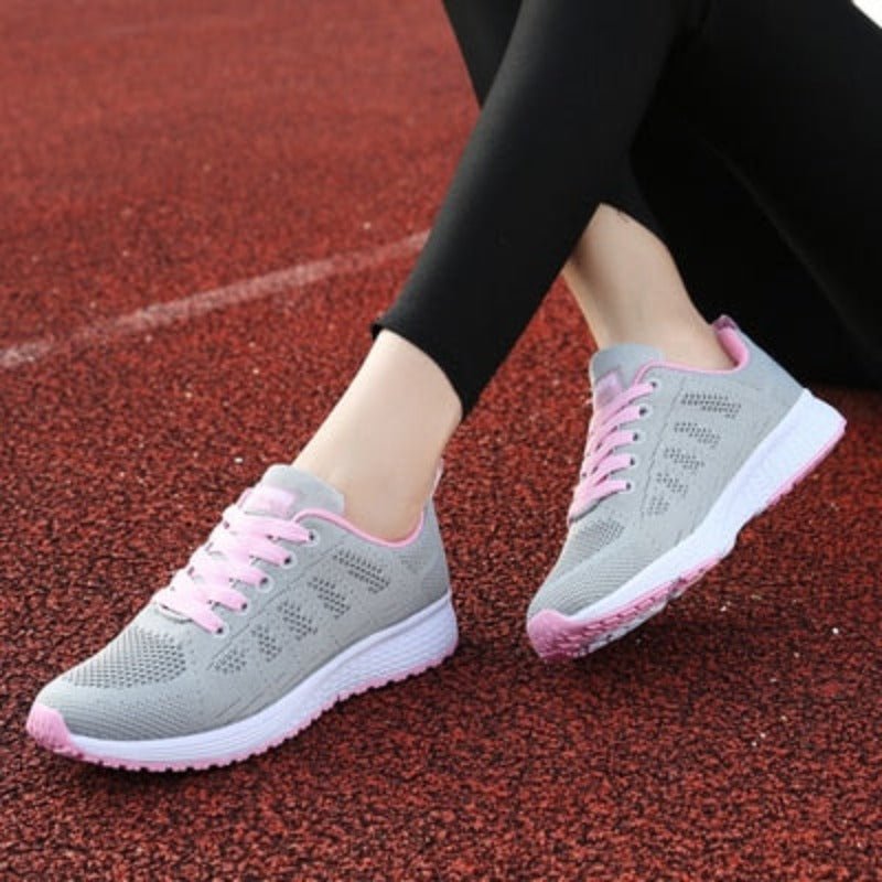 Flat Lace Up Platform Breathable Mesh Sneakers - Easy Pickins Store