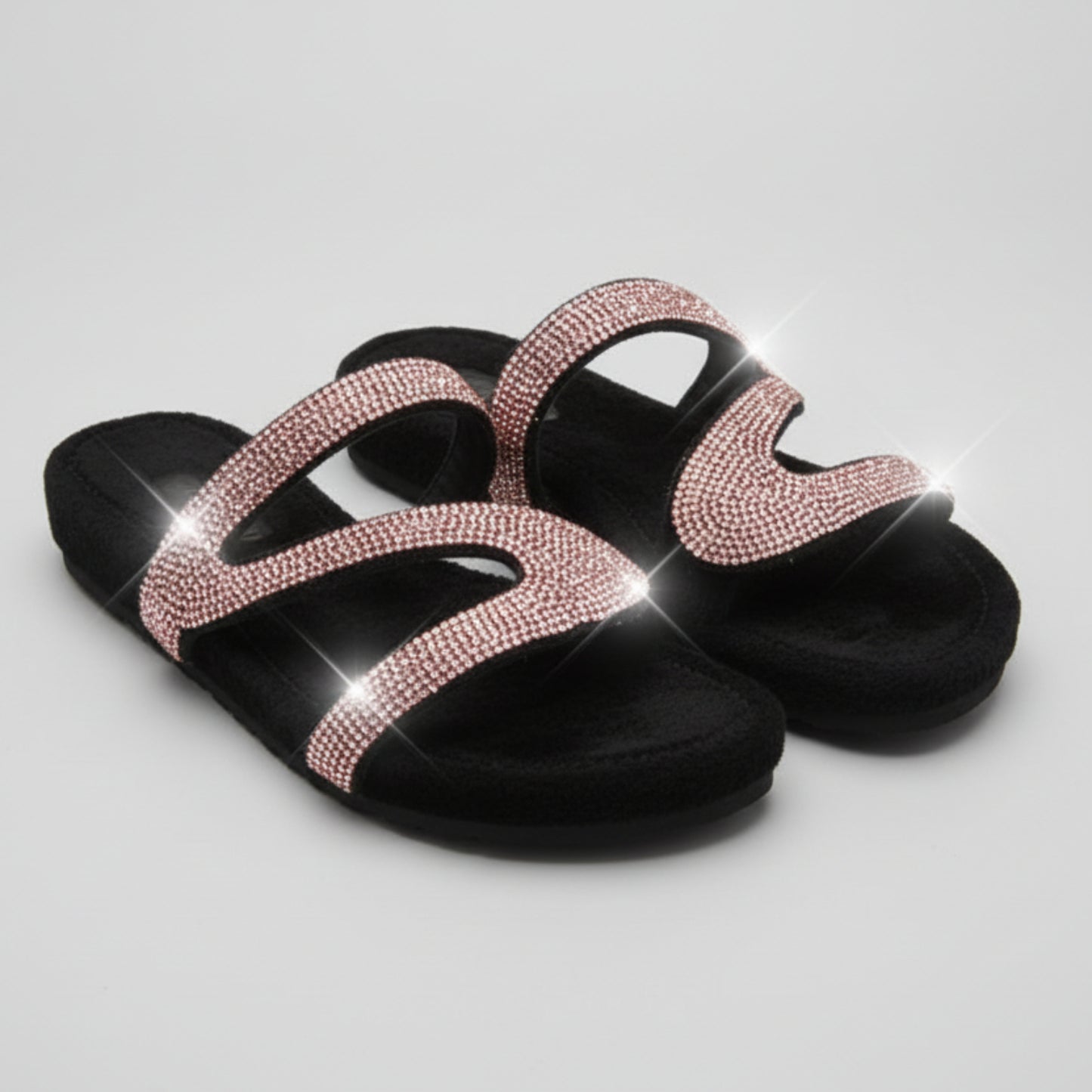 Bling Slippers Gladiator Low Heels Flat Sandals - Easy Pickins Store