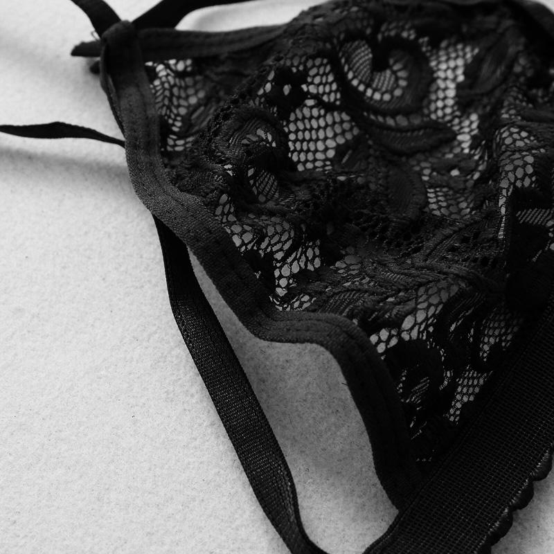 Floral Sheer Lace Bra Crop Top Seamless Transparent Cup - Easy Pickins Store