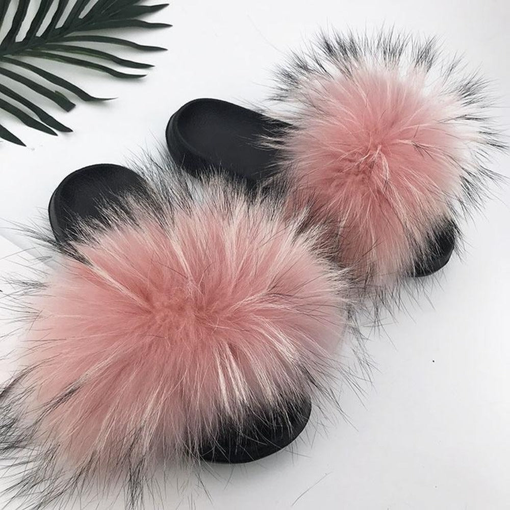 Fur Furry Slippers Hand Made. Choose your color - Easy Pickins Store