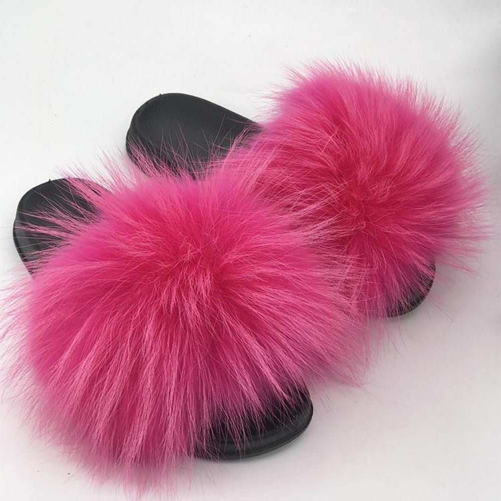 Fur Furry Slippers Hand Made. Choose your color - Easy Pickins Store