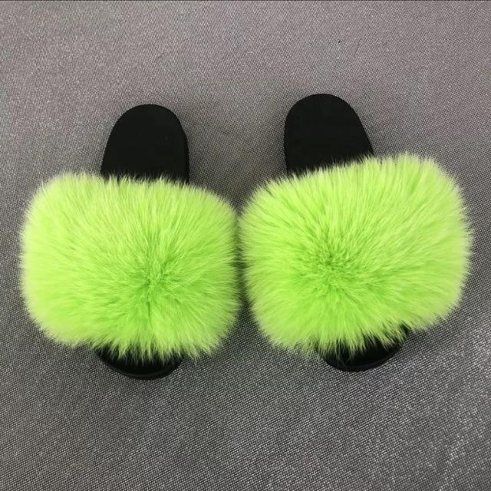 Fur Furry Slippers Hand Made. Choose your color - Easy Pickins Store