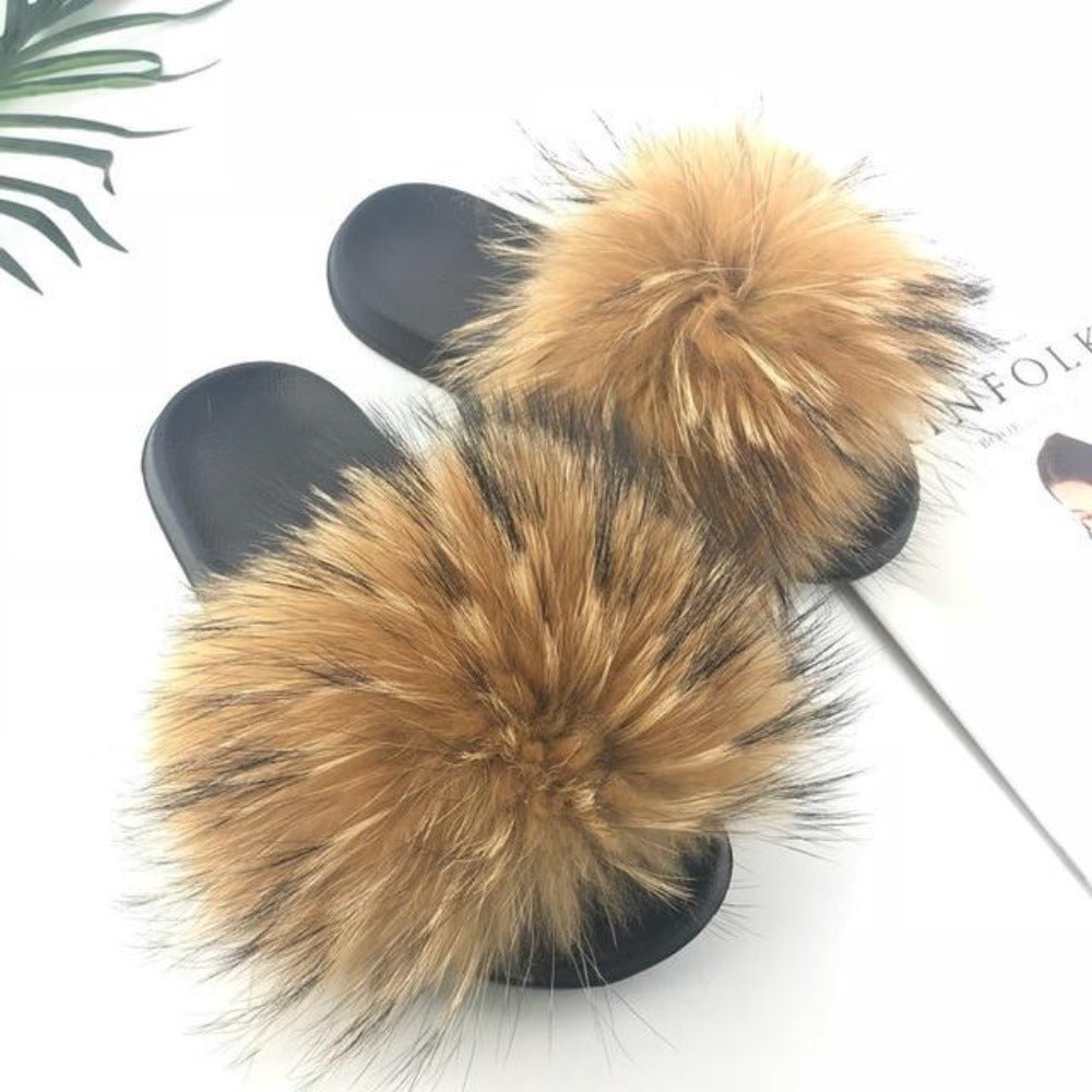 Fur Furry Slippers Hand Made. Choose your color - Easy Pickins Store