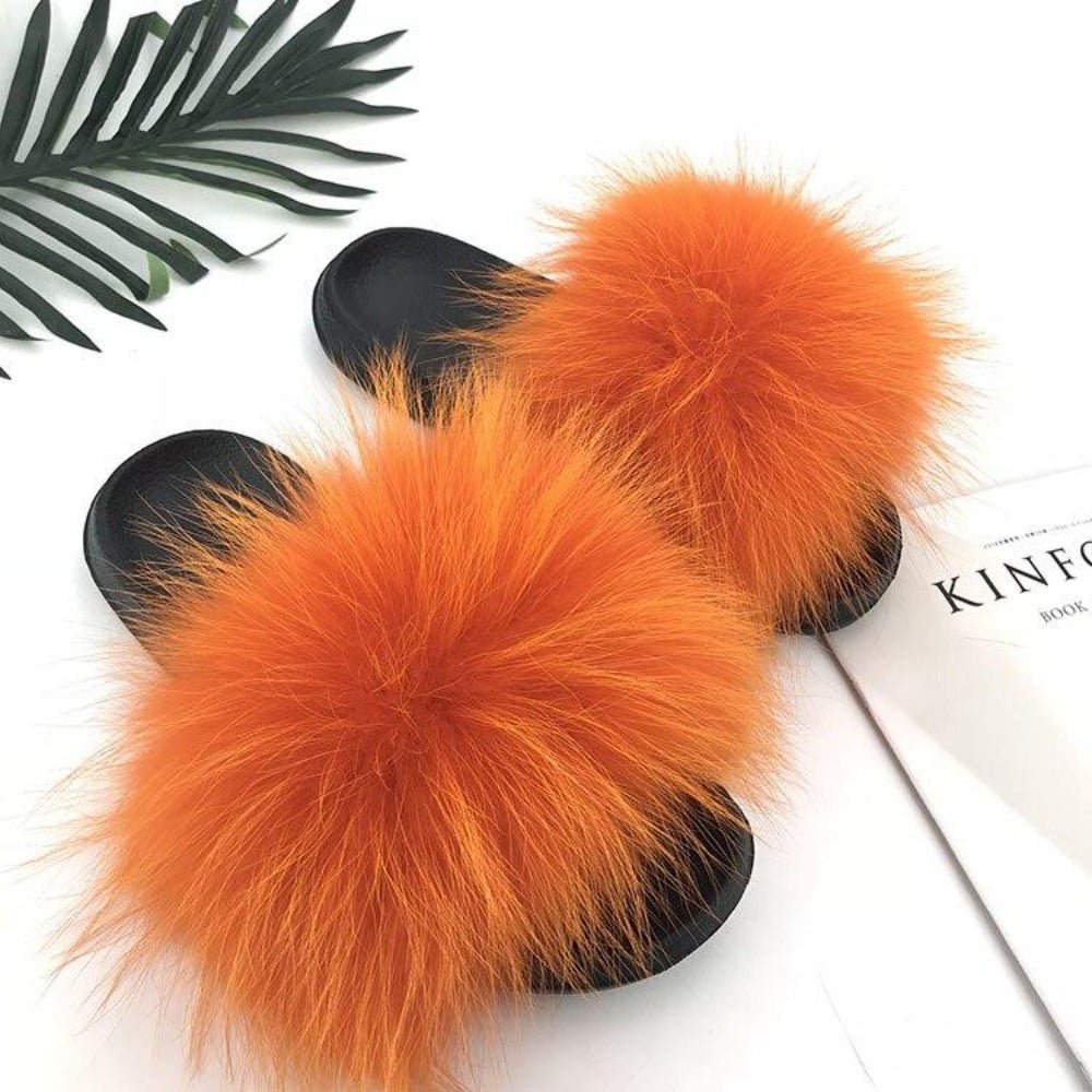 Fur Furry Slippers Hand Made. Choose your color - Easy Pickins Store