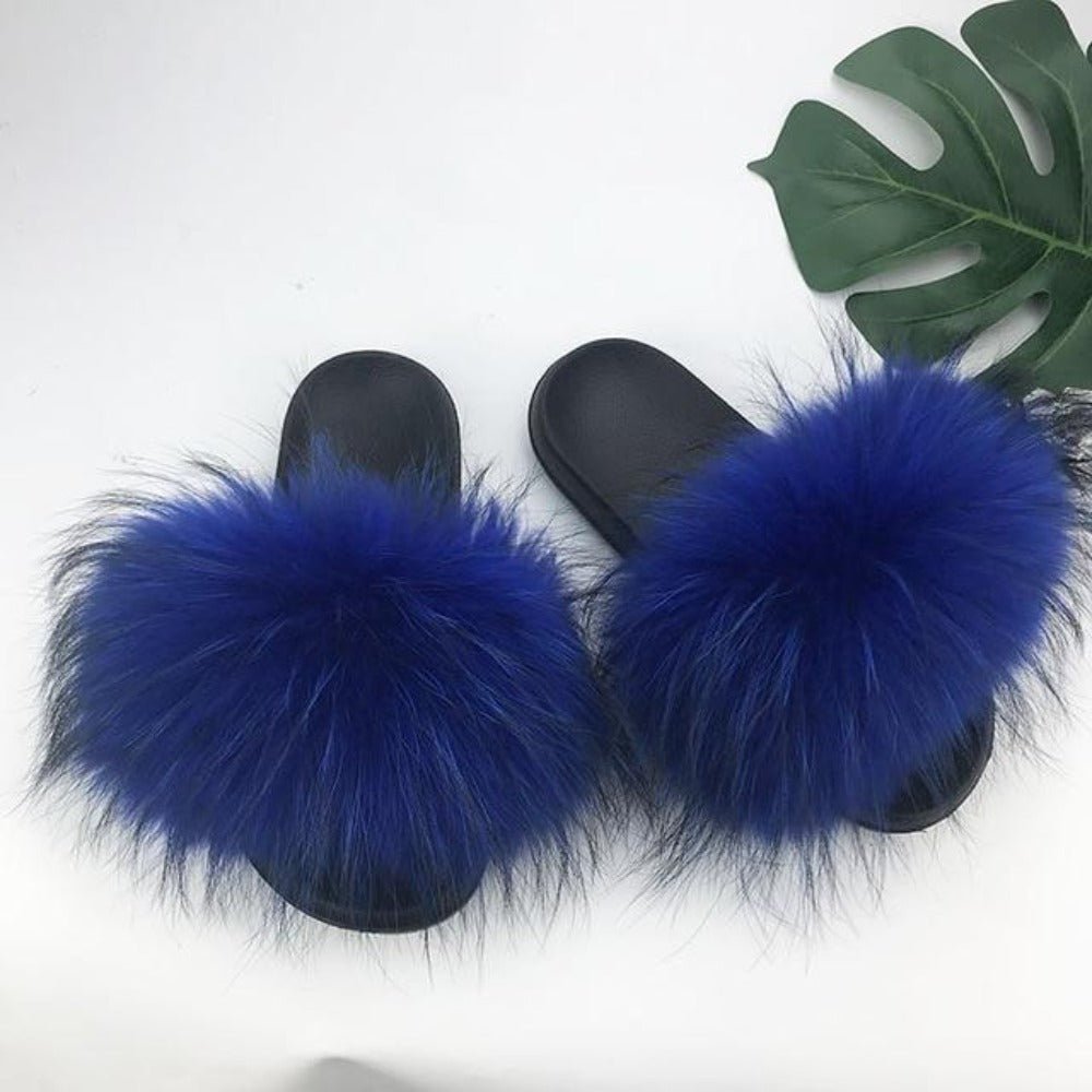 Fur Furry Slippers Hand Made. Choose your color - Easy Pickins Store
