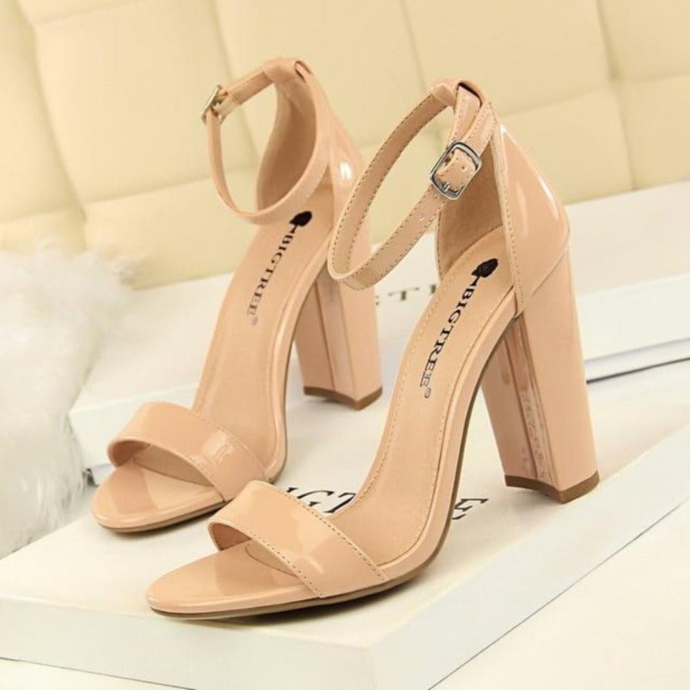 High Block Heels Pumps Buckle - Easy Pickins Store