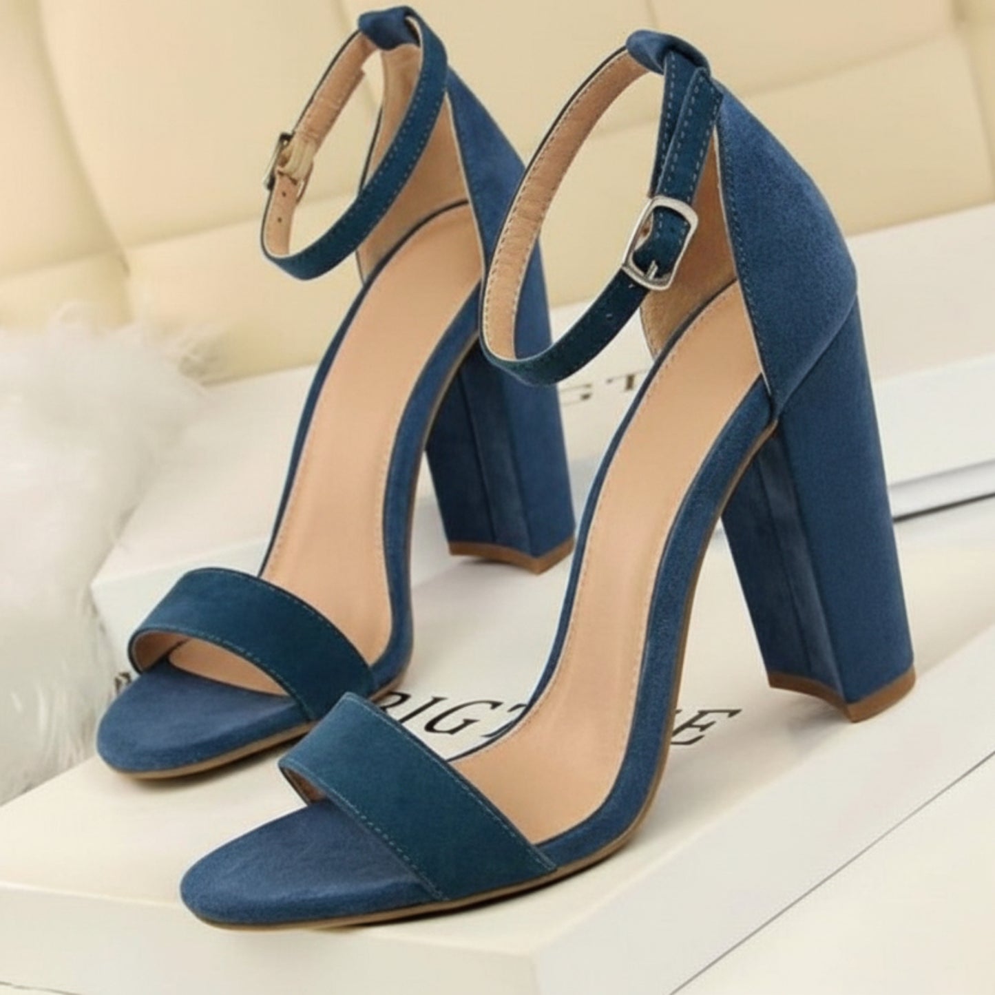High Block Heels Pumps Buckle - Easy Pickins Store