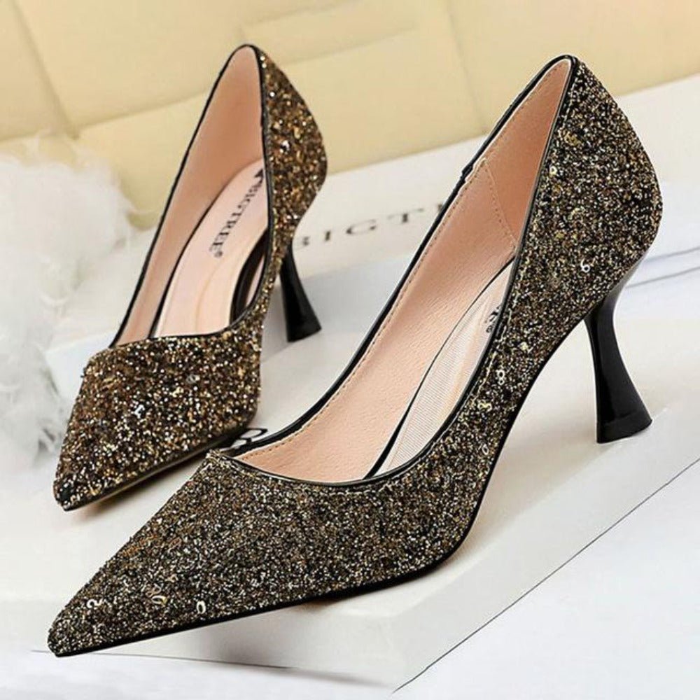 High Heels Sequined Pumps - Easy Pickins Store
