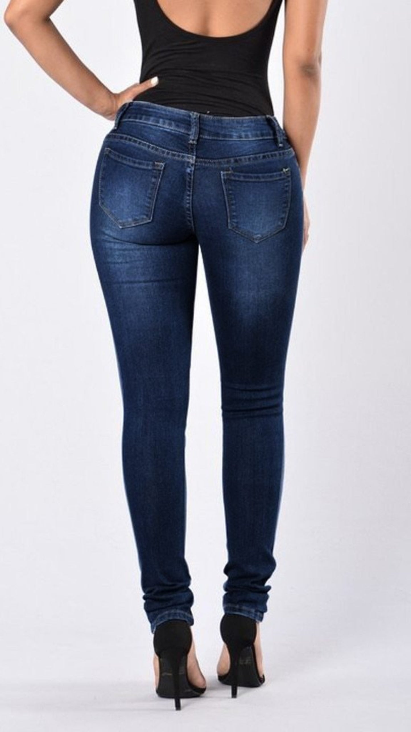 High Waist Denim Jeans - Easy Pickins Store
