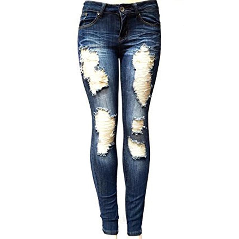 High Waist Elastic Light Washed Skinny Pencil Jeans - Easy Pickins Store