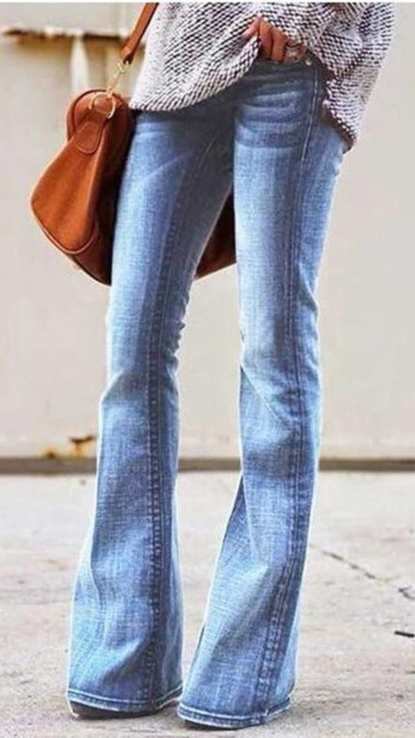 High Waist Flare Ripped Skinny Denim Wide Leg Jeans - Easy Pickins Store