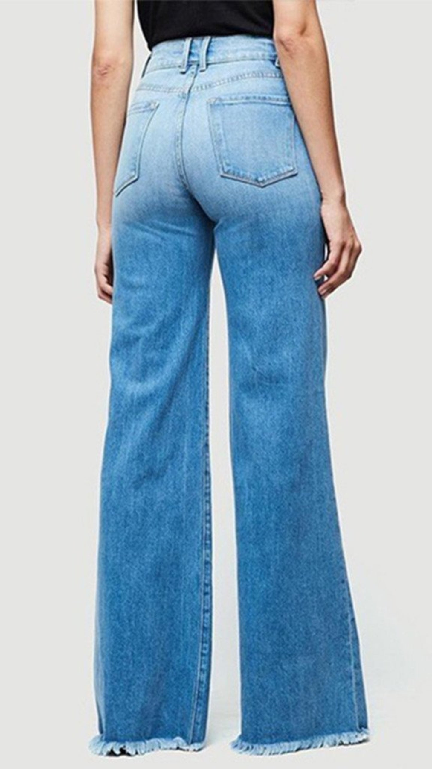 High Waist Wide Legs Zipper Fly Jeans | Easy Pickins