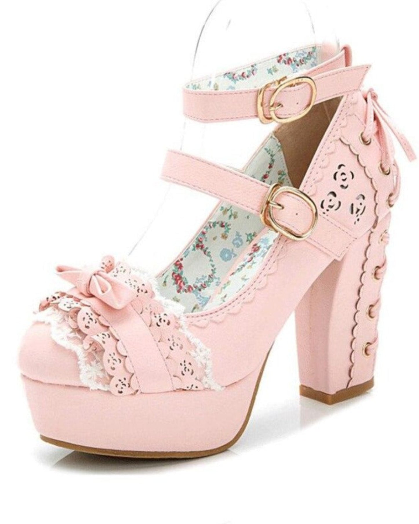 Japanese Style Buckle Strap High Heels - Easy Pickins Store