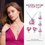 Jewelry Set 4 Pieces Set Women Pendant Necklace Earrings Bracelet - Easy Pickins Store