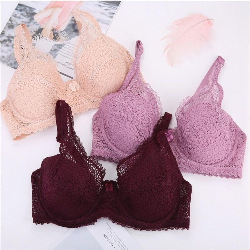 Lace Deep V Plus Size Bralette - Easy Pickins Store