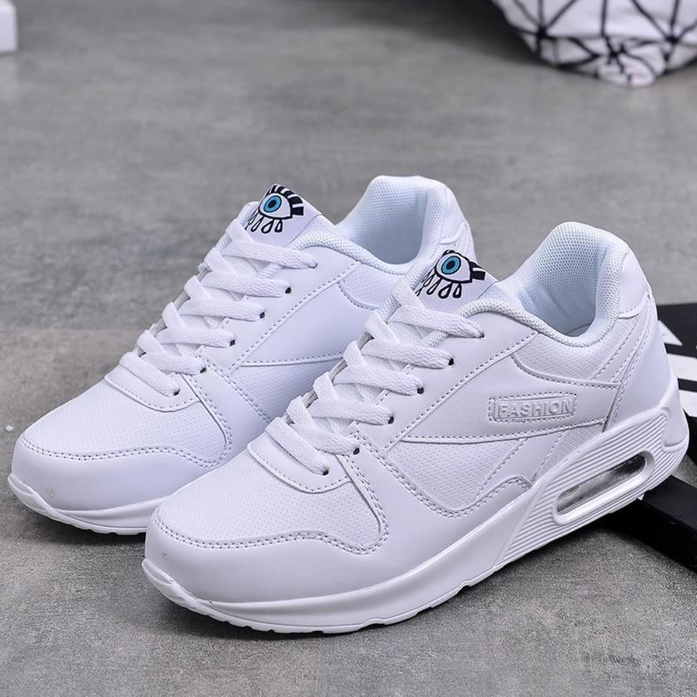 Leather Platform Light Weight Vulcanize Sneakers - Easy Pickins Store