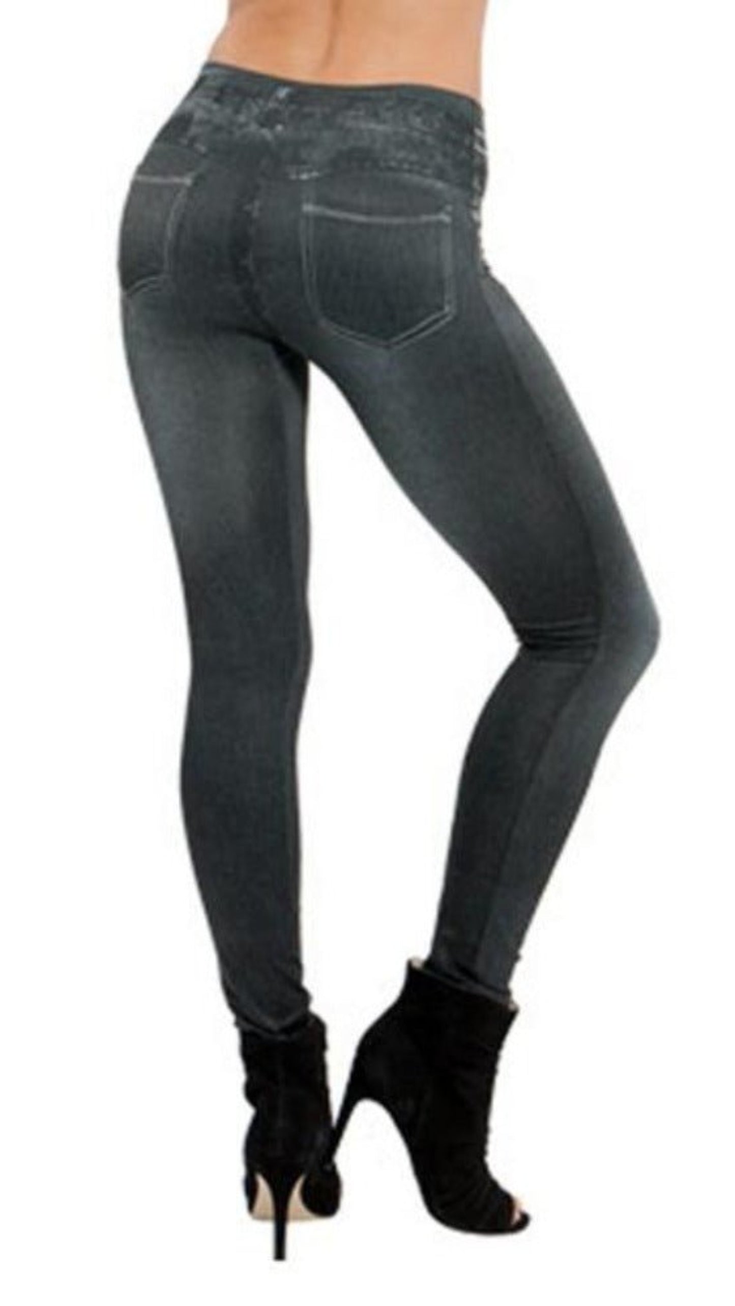 High Waist Ankle-Length Elastic Leggings - Easy Pickins Store