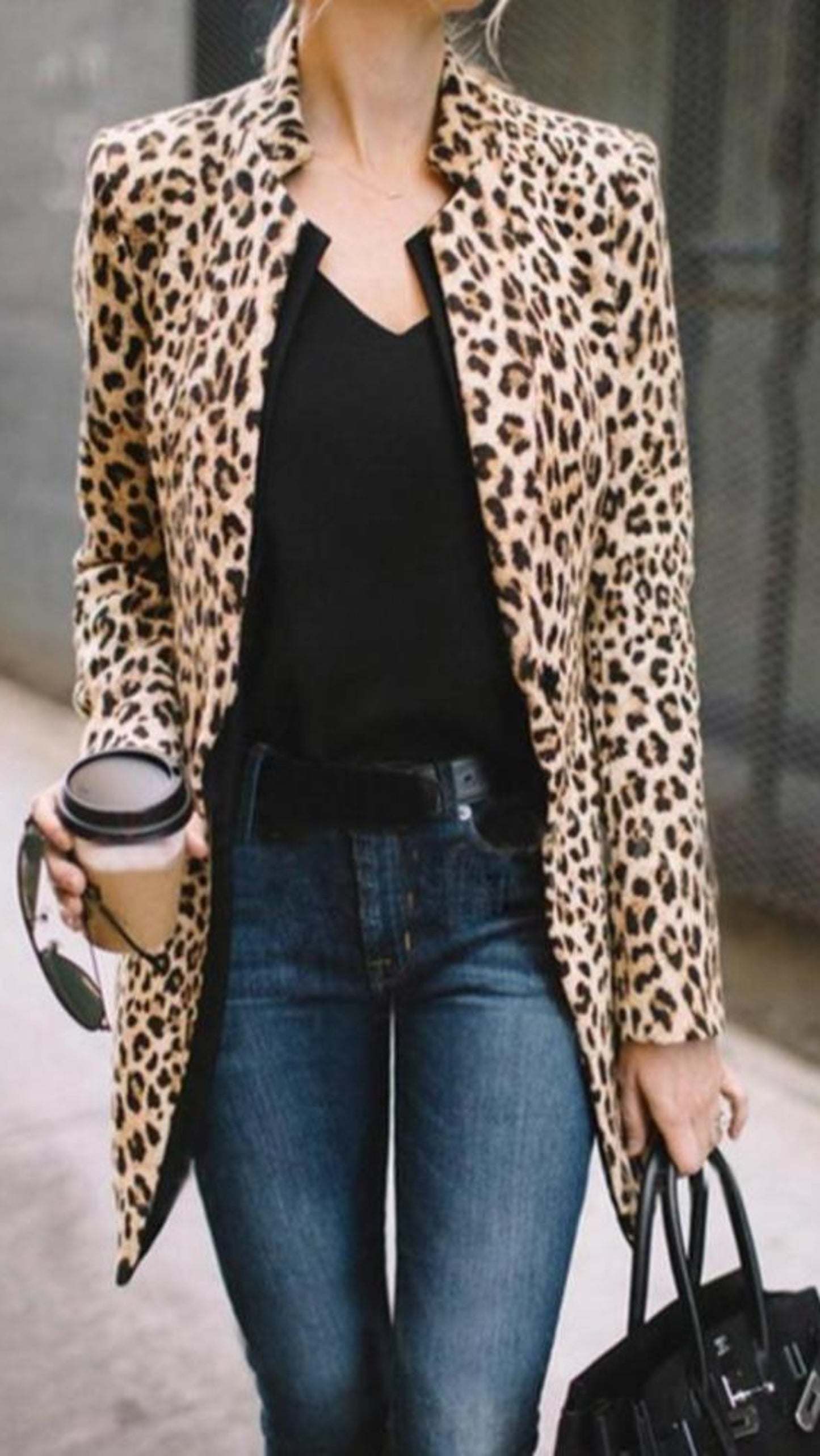 Leopard Printed Long Coat Cardigan - Easy Pickins Store