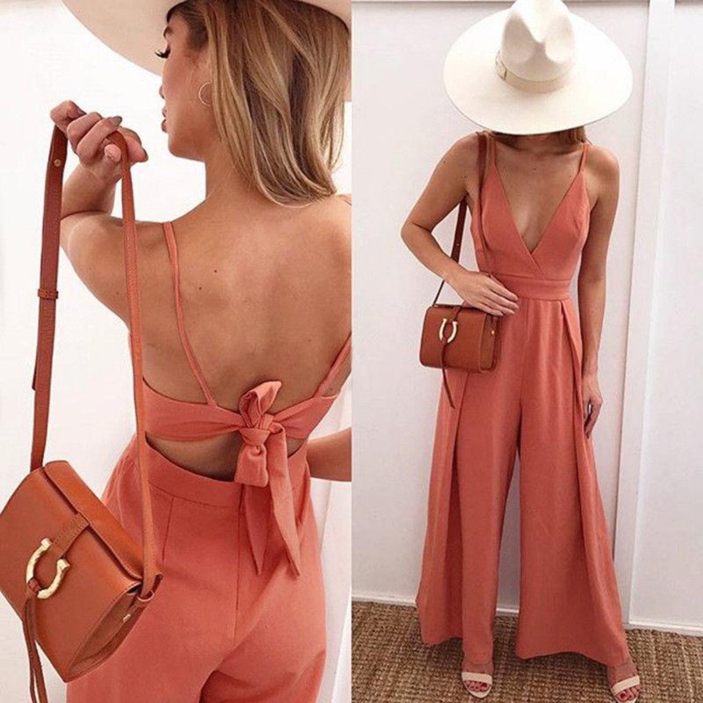 Long Loose Backless Jumpsuit - Easy Pickins Store