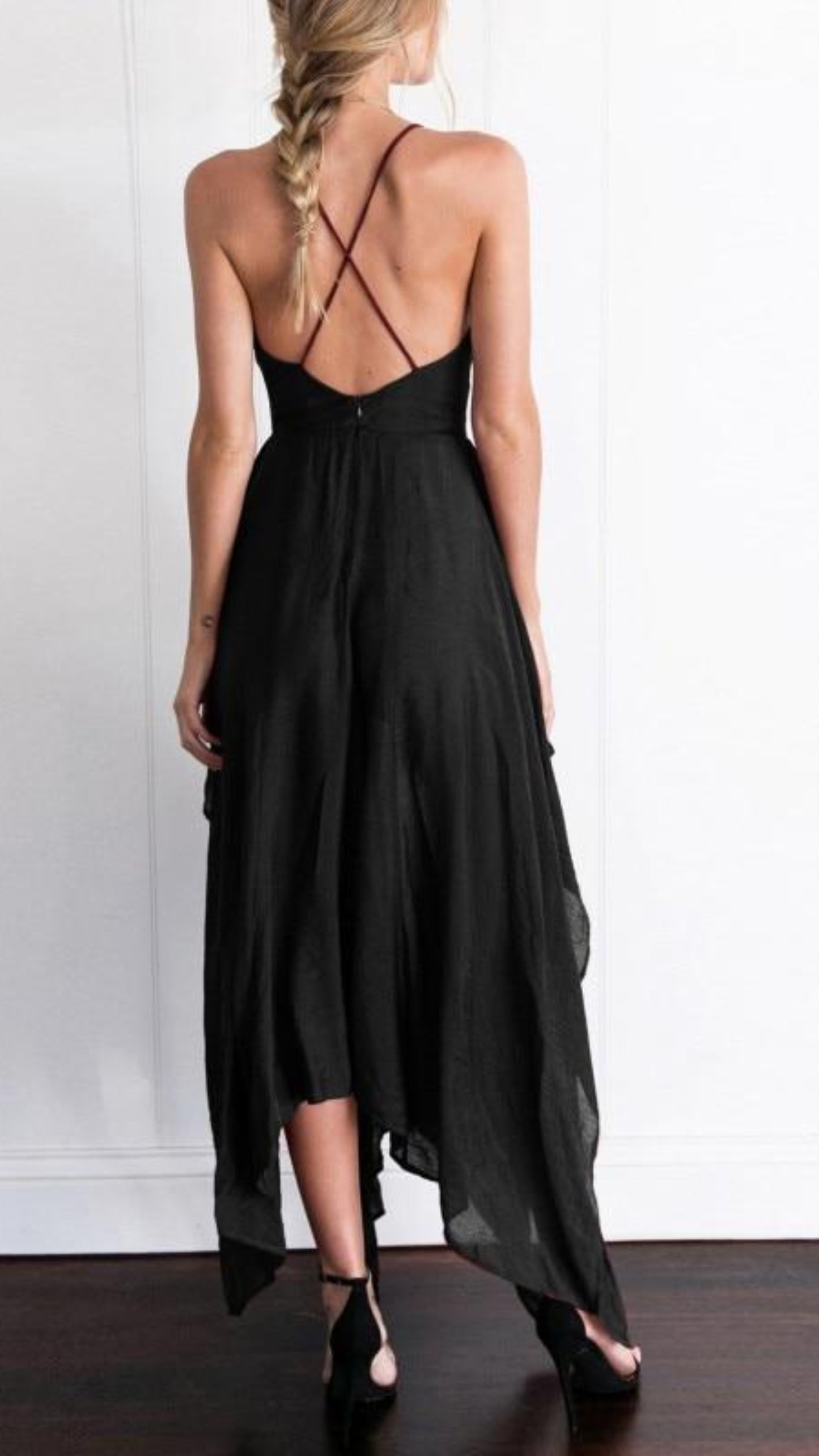 Long Maxi Dress Elegant Sleeveless Sling Vestido V Neck Boho - Easy Pickins Store