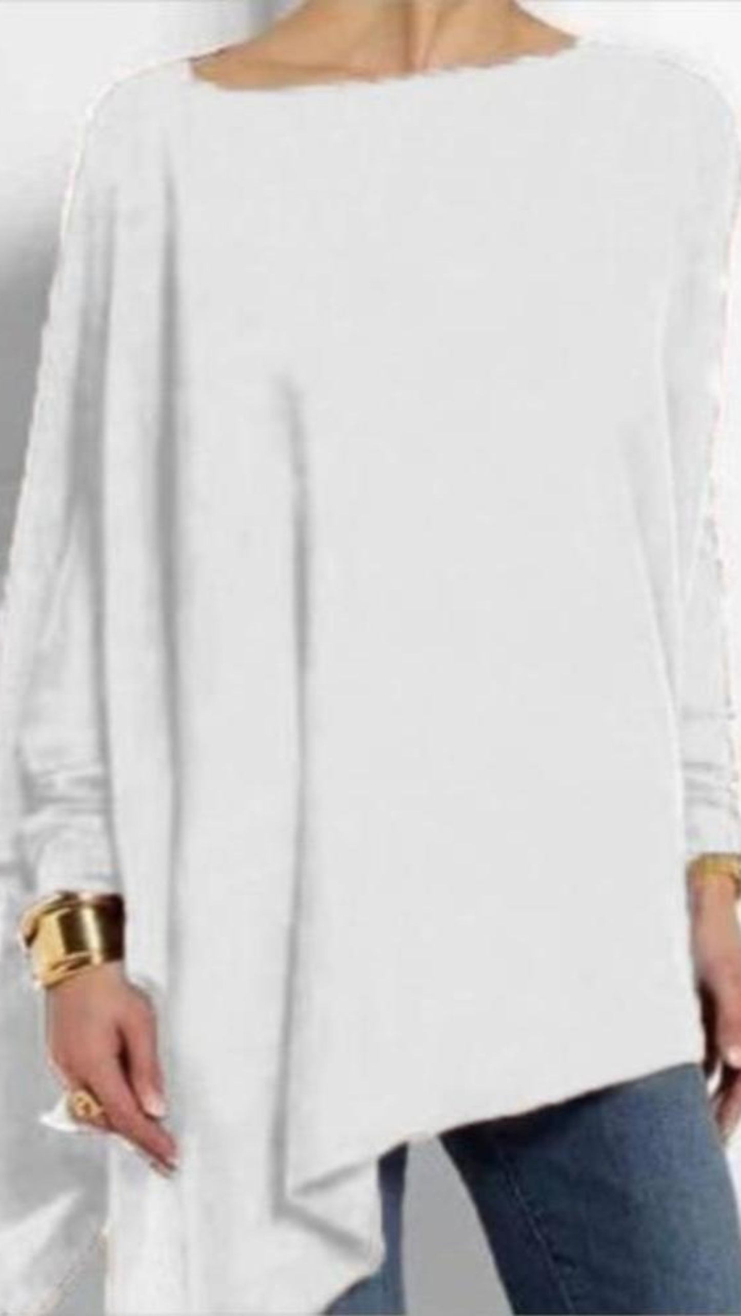 Long Sleeve Irregular Loose Comfortable Elegant Blouse - Easy Pickins Store