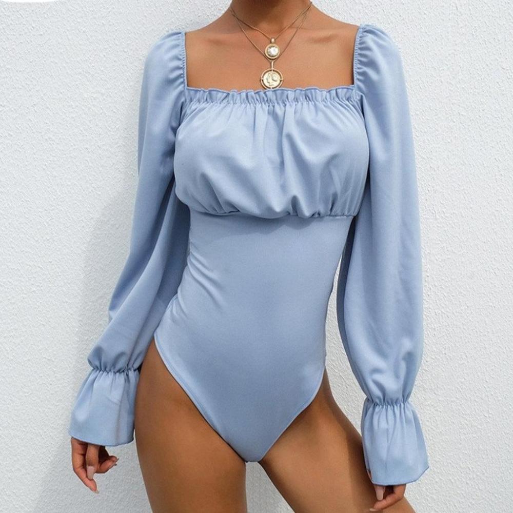 Long Sleeve Squad Neck Bodysuit - Easy Pickins Store