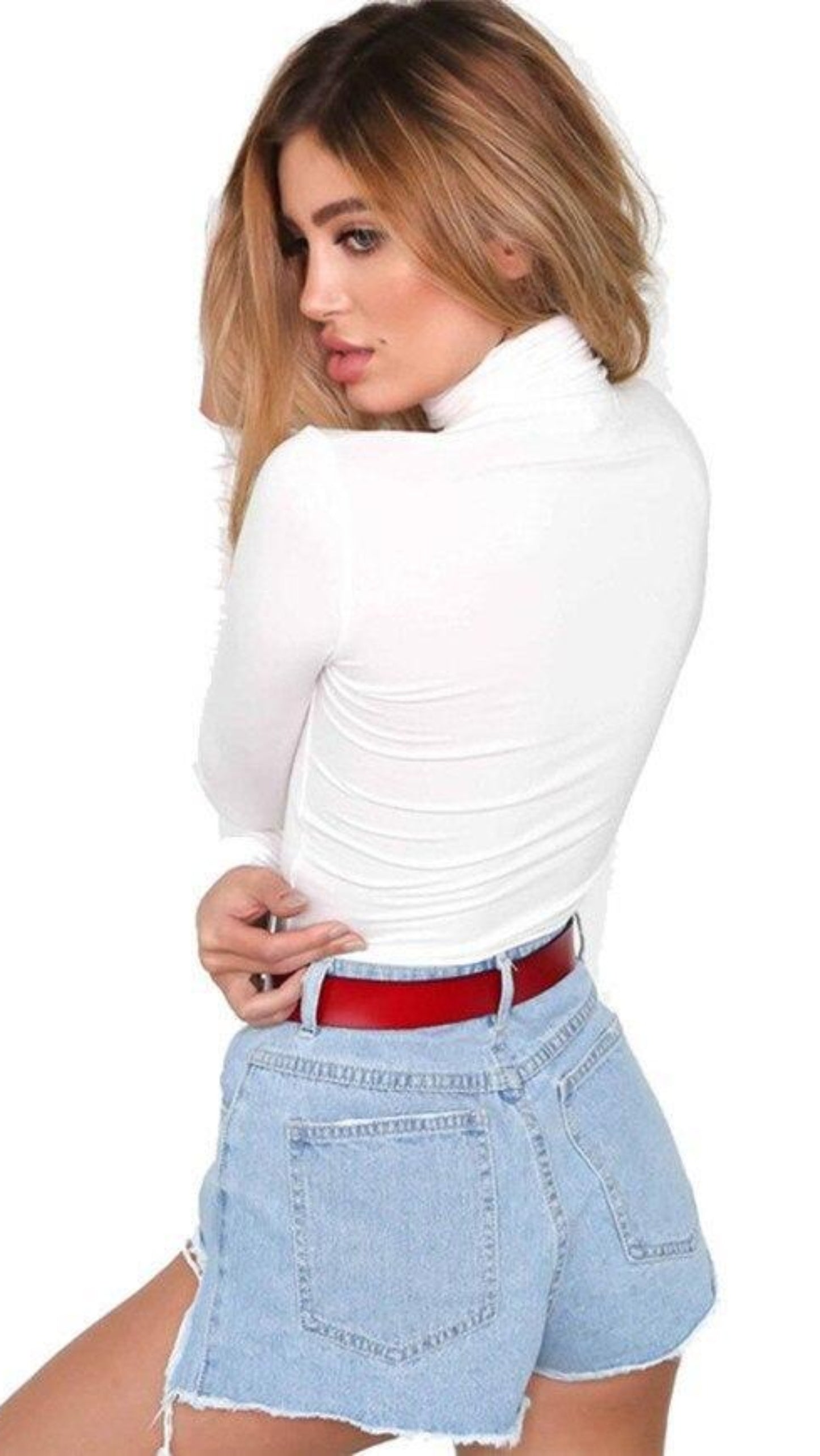 Long Sleeve Turtleneck Skinny Bodysuit - Easy Pickins Store