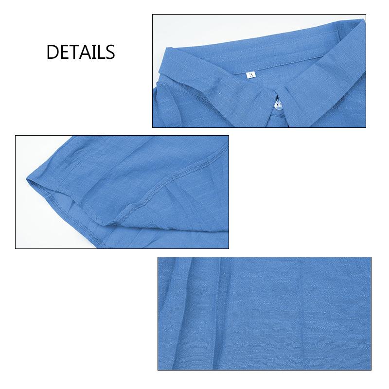 Loose Button Turn Down Collar Long Sleeve Blouse - Easy Pickins Store