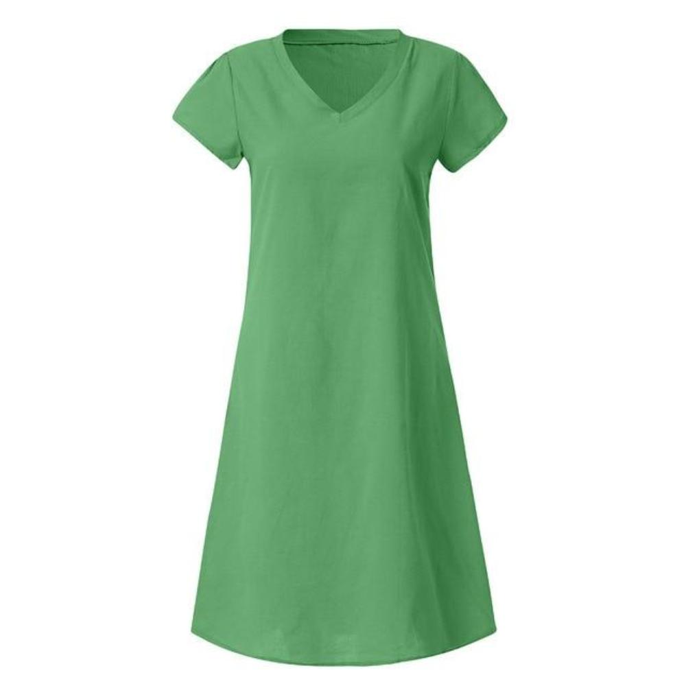 Loose Summer Style Cotton Casual Dress - Easy Pickins Store