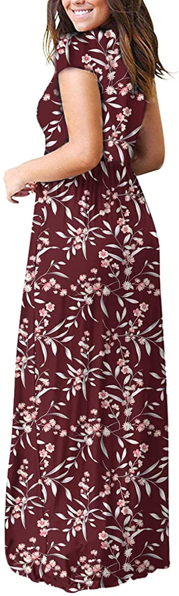 Maxi Long Dress Short Sleeve with Pockets - Easy Pickins Store