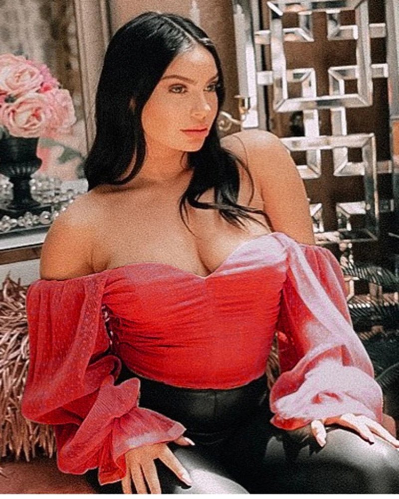 Mesh Polka Dot Long Sleeve Blouse - Easy Pickins Store