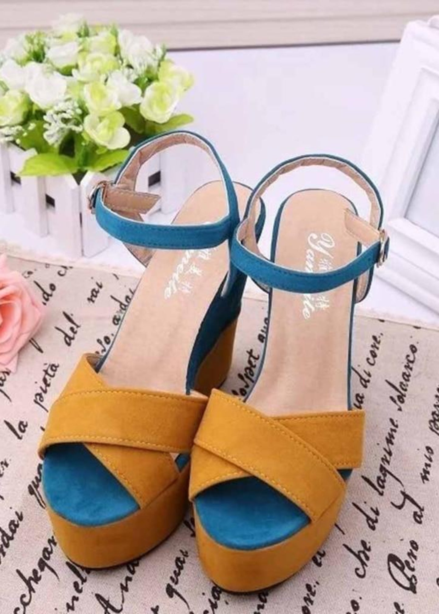 Mixed Colors High Platform Wedges - Easy Pickins Store
