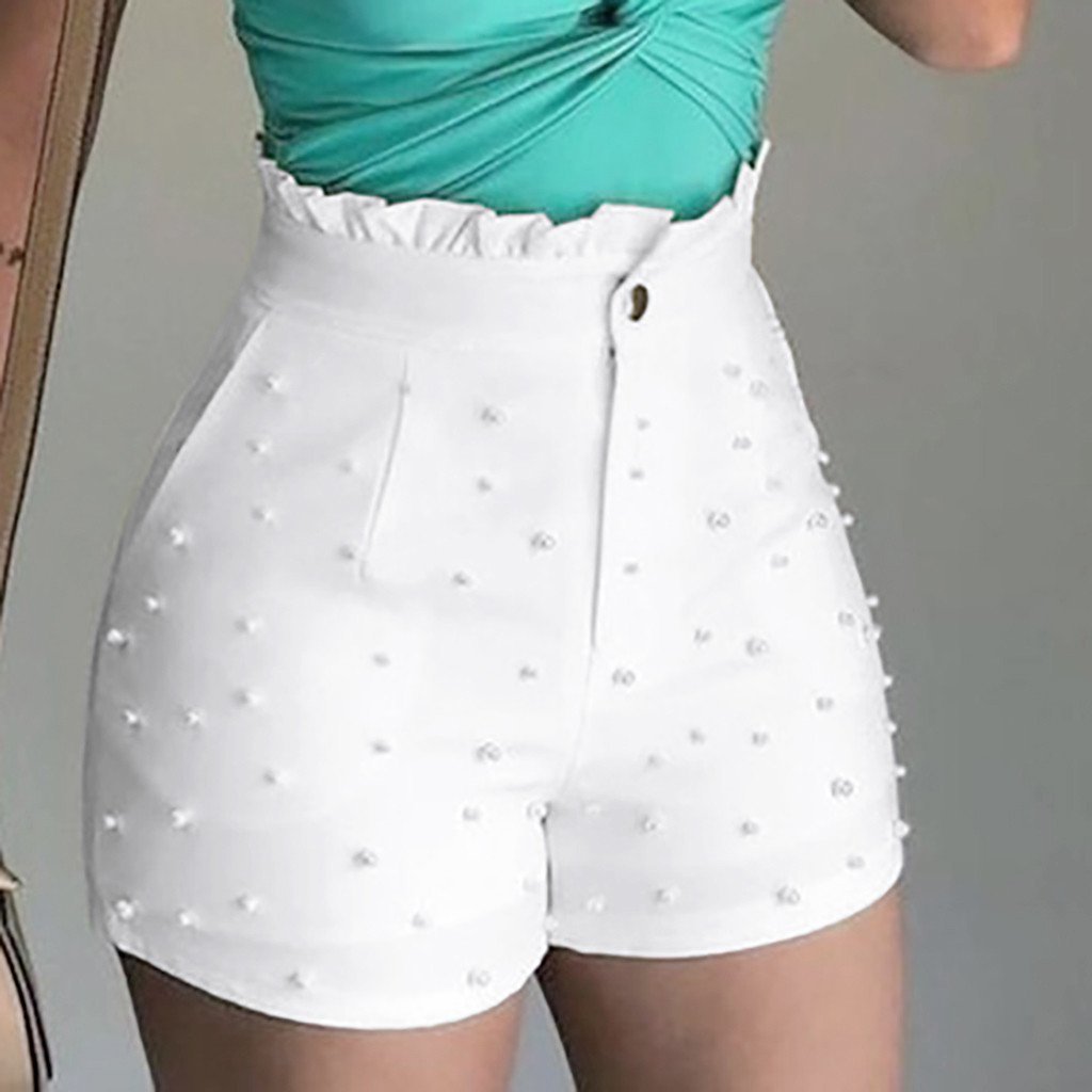 New Woman Fashion Shorts Sexy Summer Woman Embroidered Flares Skinny High Waist Short Pants - Easy Pickins Store