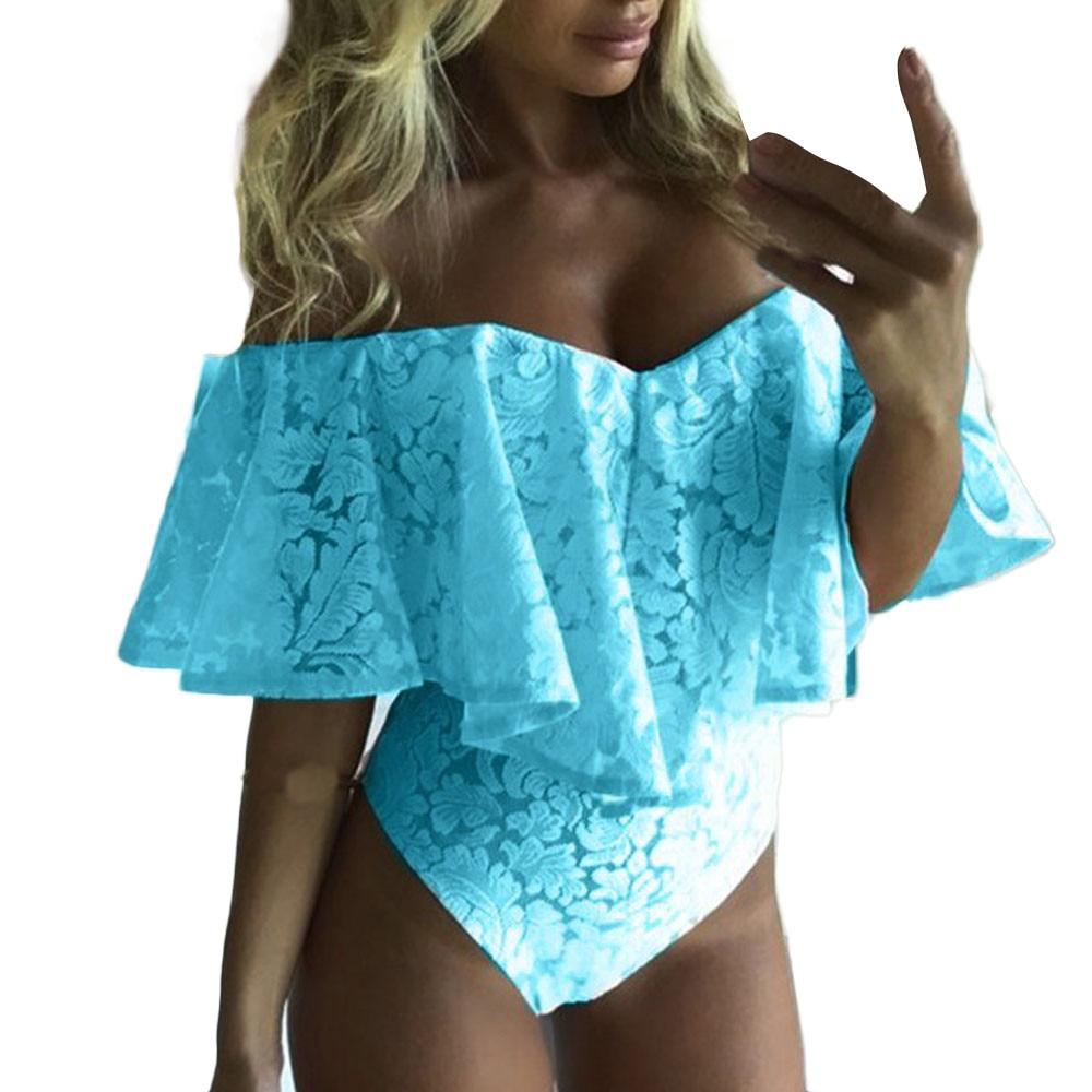 Off Shoulder Lace Versatile Bodysuit - Easy Pickins Store
