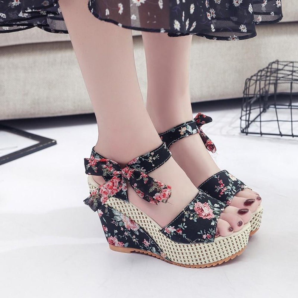 Open Toe Fish Head Platform High Heels Wedge Sandals - Easy Pickins Store