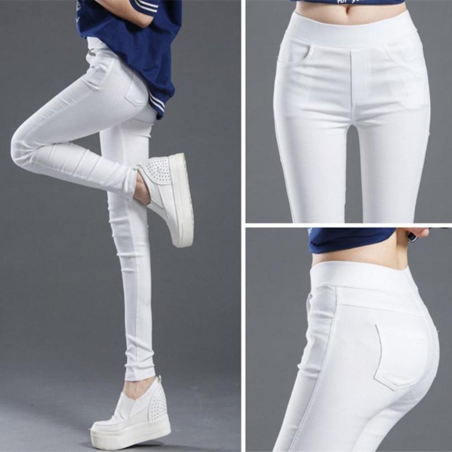 Pencil Full Length High Waist Stretch Pants - Easy Pickins Store