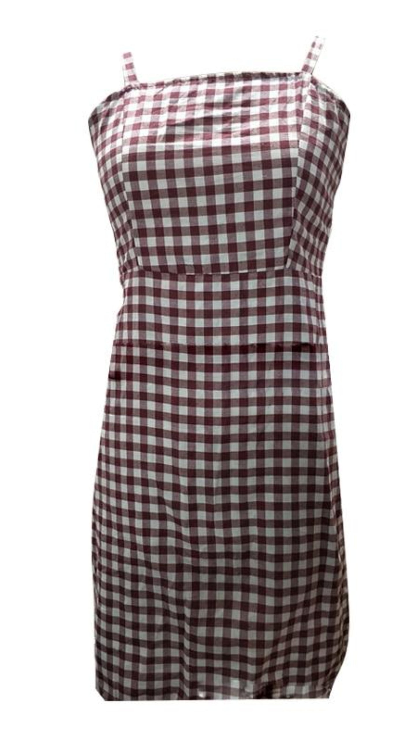 Plaid Sleeveless Backless High Waist Slim Fit Dress - Easy Pickins Store