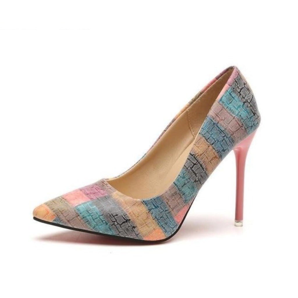 Plus Sizes High Heels Leather Pumps - Easy Pickins Store