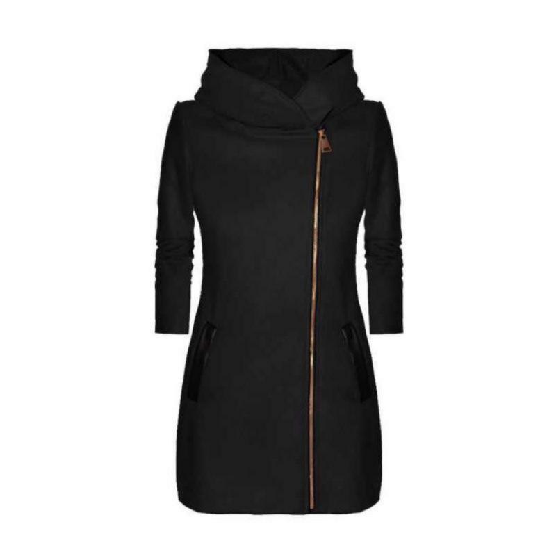 Plush Hooded Turtleneck Zipper Jacket - Easy Pickins Store