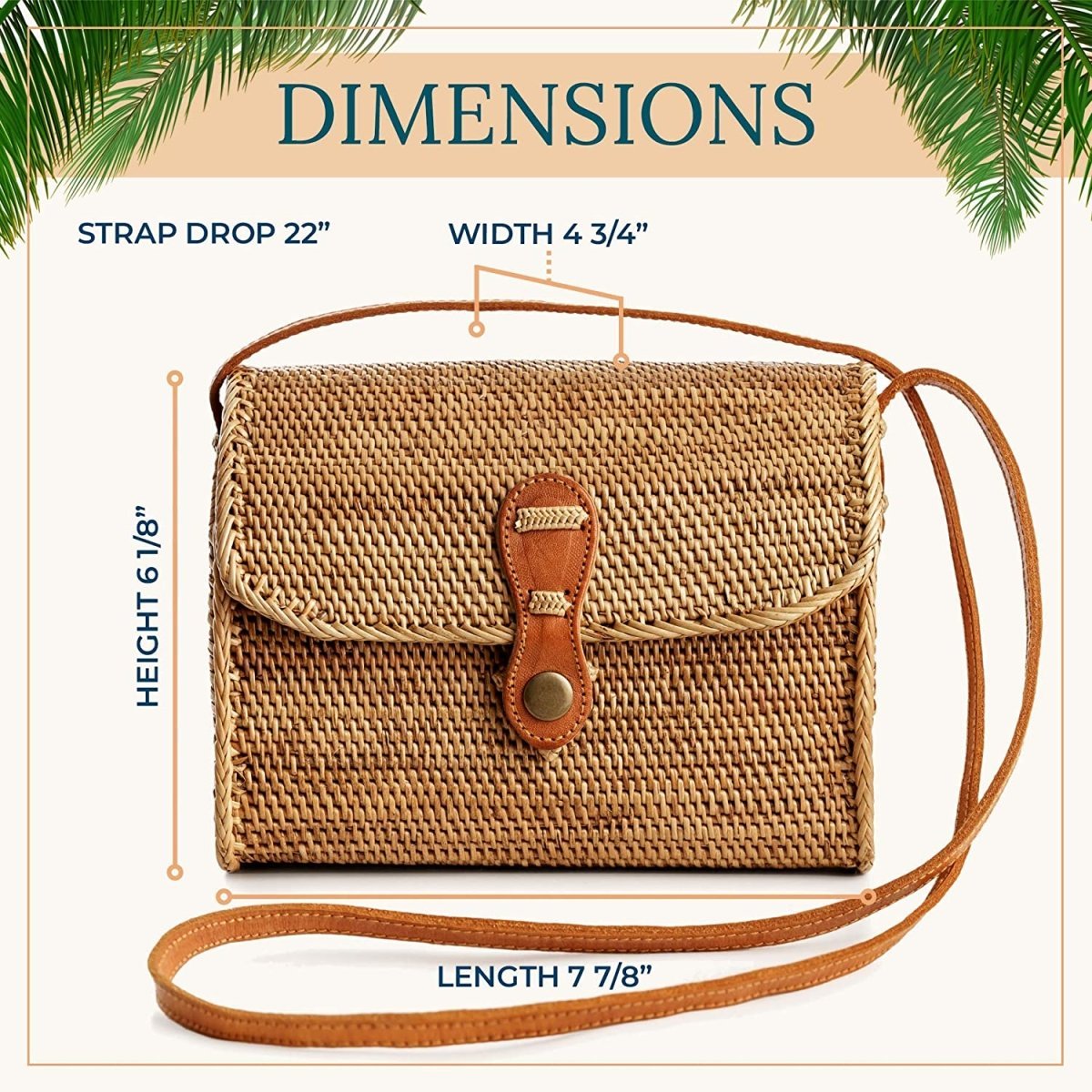 Premium Handmade Wicker Woven Purse Handbag Circle Boho Bag - Easy Pickins Store