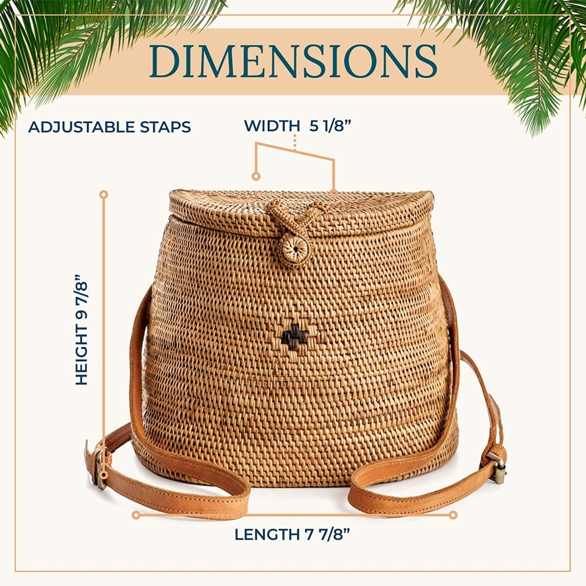Premium Handmade Wicker Woven Purse Handbag Circle Boho Bag - Easy Pickins Store
