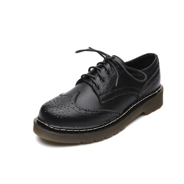 Punk Dark Platform Boots Bugle Retro Slope Lace Up Thick Sole - Easy Pickins Store