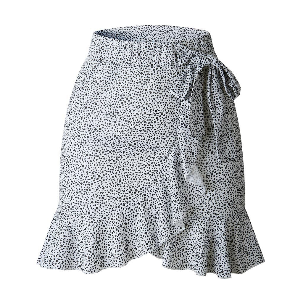 Charming Ruffled Retro High Waist Short Skirt - Easy Pickins Store