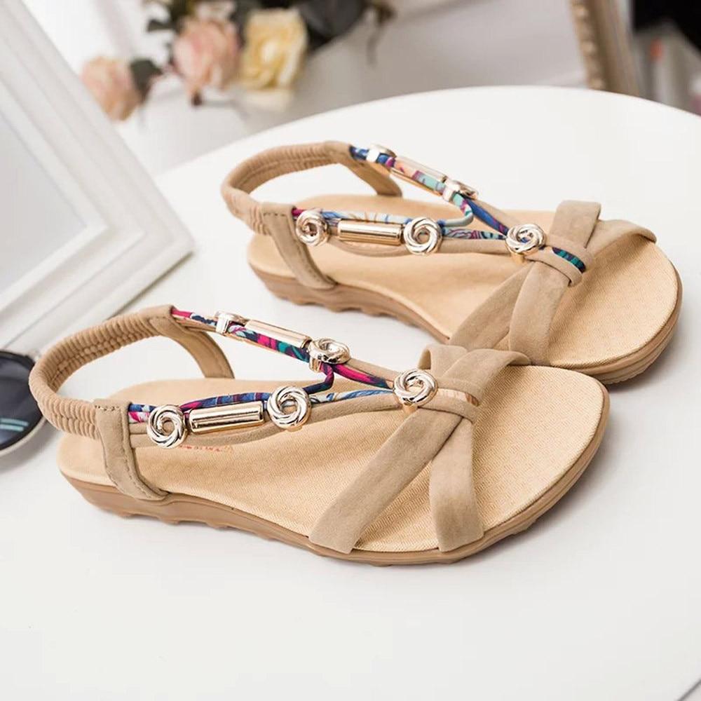 Sandals Flip Flops Plus Sizes Black Beige Red Low Heels - Easy Pickins Store