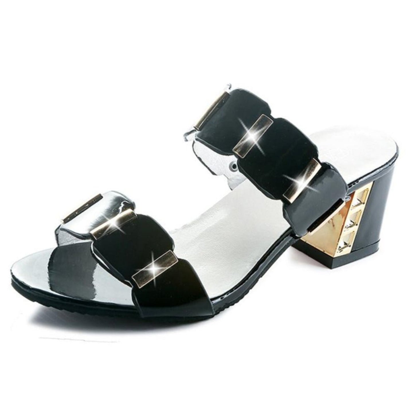 Sandals Square Heels Peep Toe - Easy Pickins Store