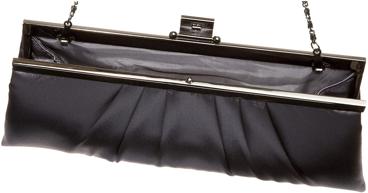 Satin Frame Evening Clutch Bag Purse With Shoulder Chain - Easy Pickins Store
