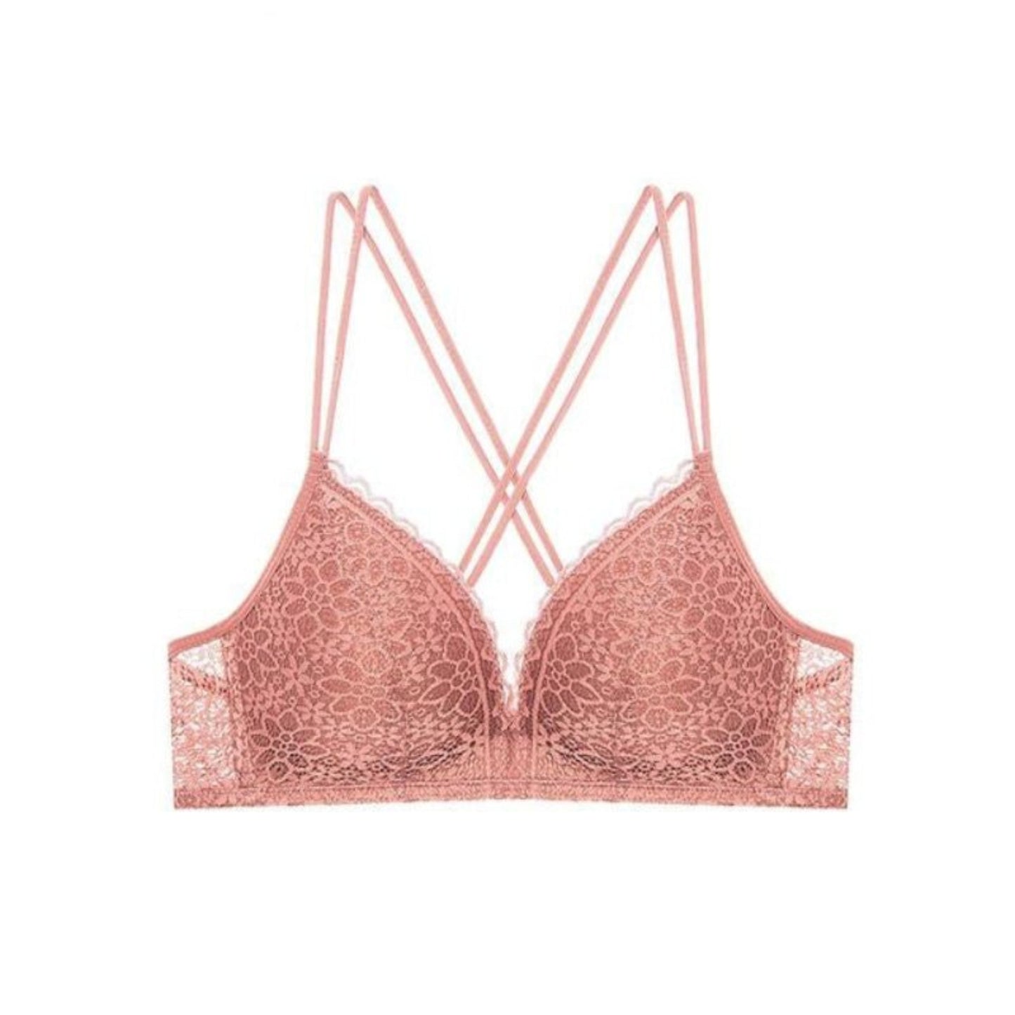 Seamless Push Up Lace Floral Bra Wire Free Adjustable - Easy Pickins Store