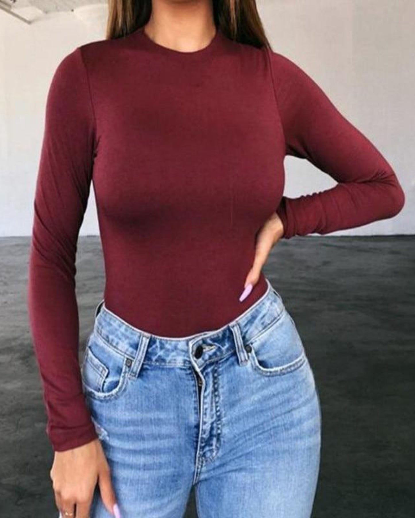 Skinny Long Sleeve Body Suit - Easy Pickins Store