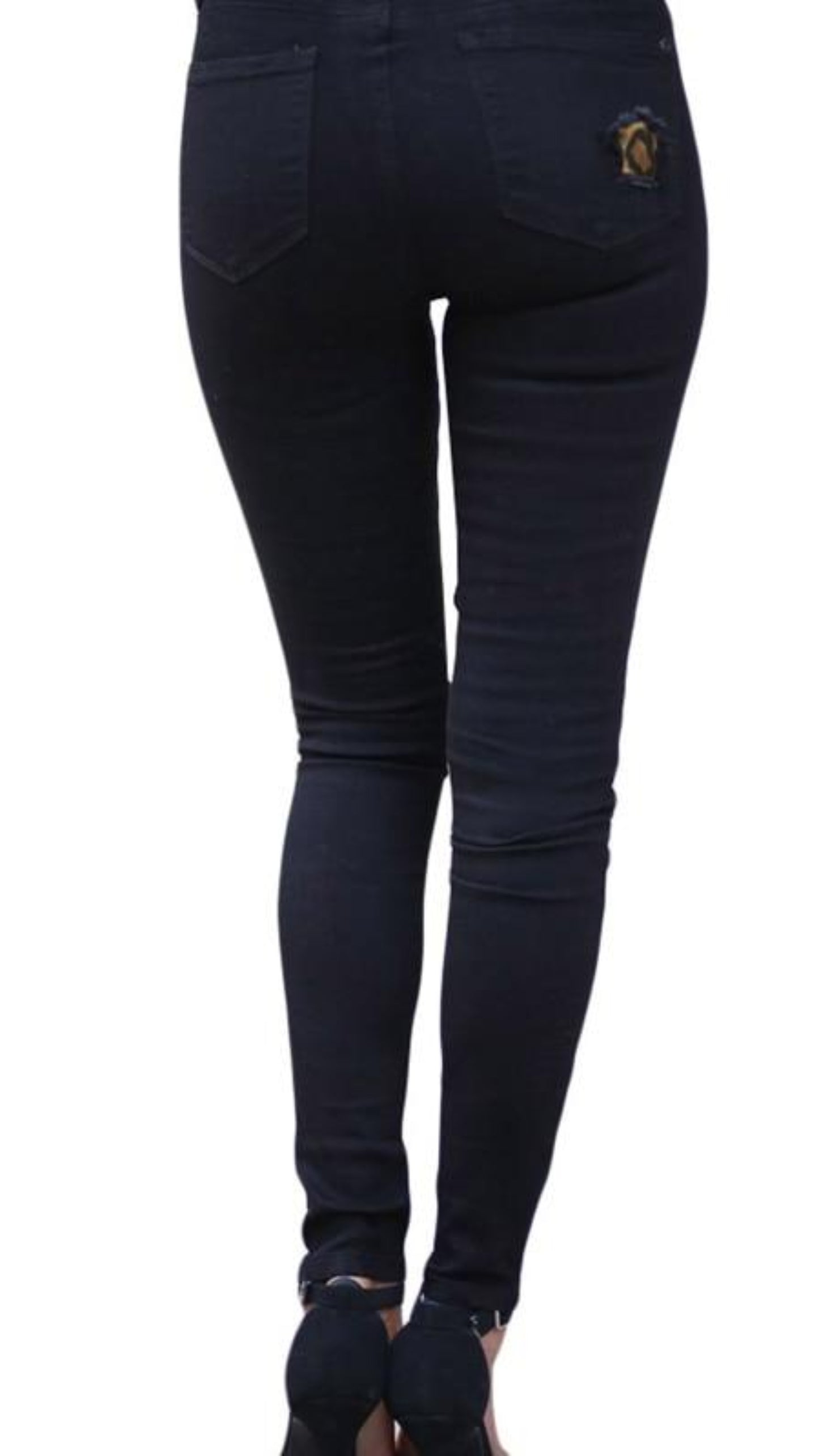 Skinny Patchwork Irregular Ribbed Holes Pencil Stretch Slim Jeans - Easy Pickins Store